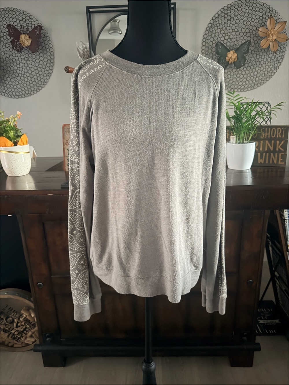 Monrow Bandana Slouchy Reglan Sweater